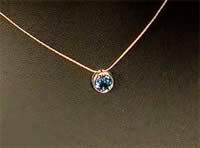 Necklace with setting pendant